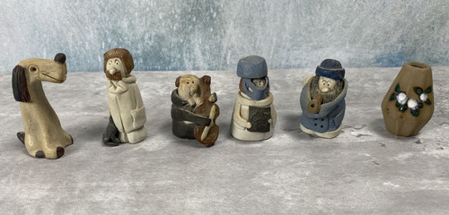 Vintage miniature clay little - vintage,